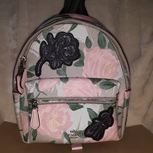 coach floral mini backpack